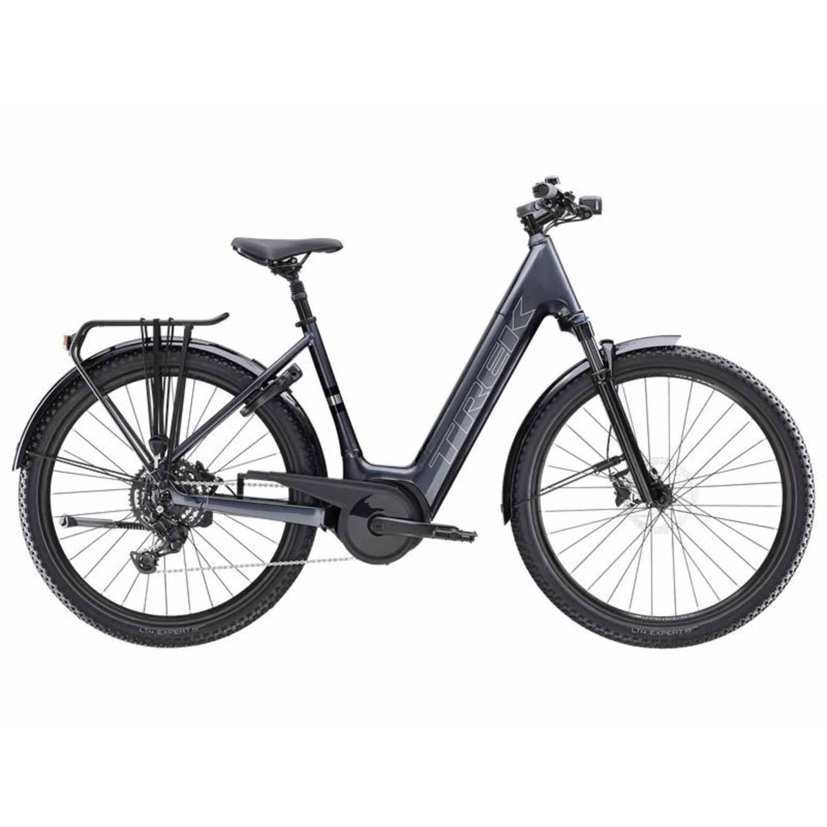 Trek Verve+ 4 Lowstep – sähköhybridipyörä, 75 Nm, 400 Wh