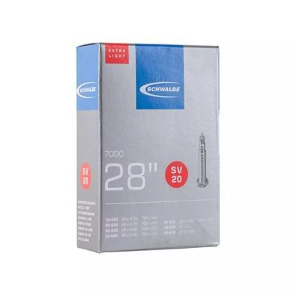 Schwalbe Sisärengas SV20 Extra Light Presta 40mm, 18-25/622-630