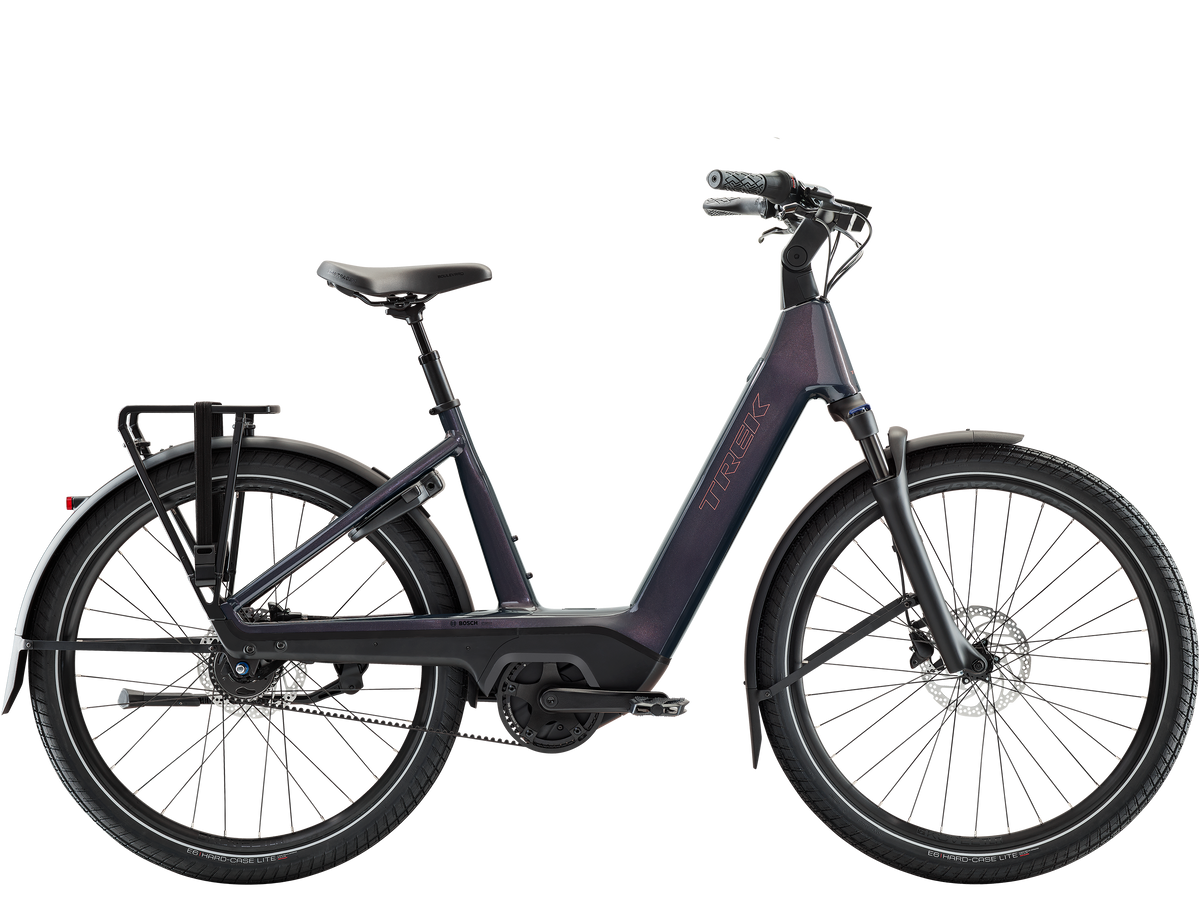 Trek Charter+ 4 Nexus 5 Belt 540Wh Lowstep – sähkökaupunkipyörä, 75 Nm, 540 Wh